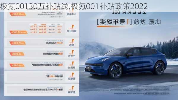 极氪00130万补贴线,极氪001补贴政策2022