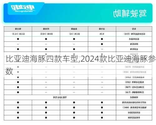 比亚迪海豚四款车型,2024款比亚迪海豚参数