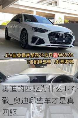 奥迪的四驱为什么叫夸戳_奥迪哪些车才是真四驱