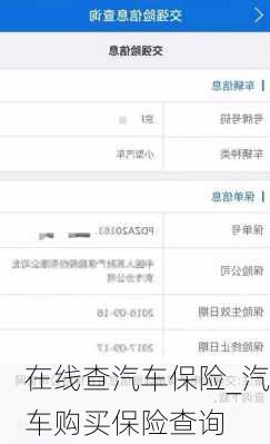 在线查汽车保险_汽车购买保险查询