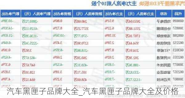 汽车黑匣子品牌大全_汽车黑匣子品牌大全及价格