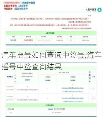 汽车摇号如何查询中签号,汽车摇号中签查询结果