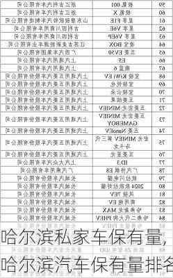 哈尔滨私家车保有量,哈尔滨汽车保有量排名