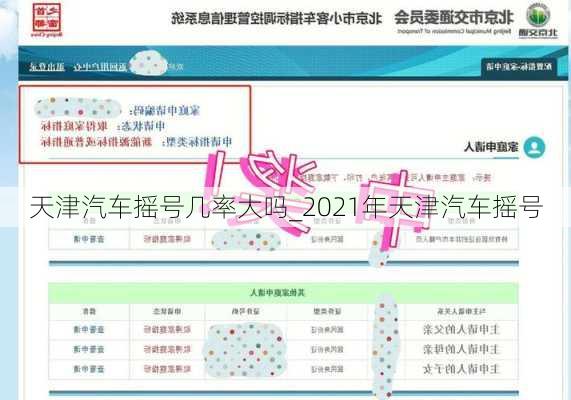 天津汽车摇号几率大吗_2021年天津汽车摇号