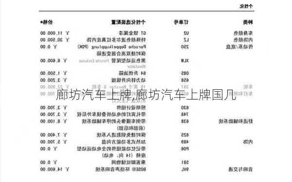 廊坊汽车上牌,廊坊汽车上牌国几