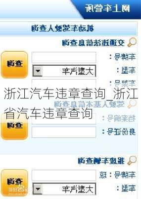 浙江汽车违章查询_浙江省汽车违章查询