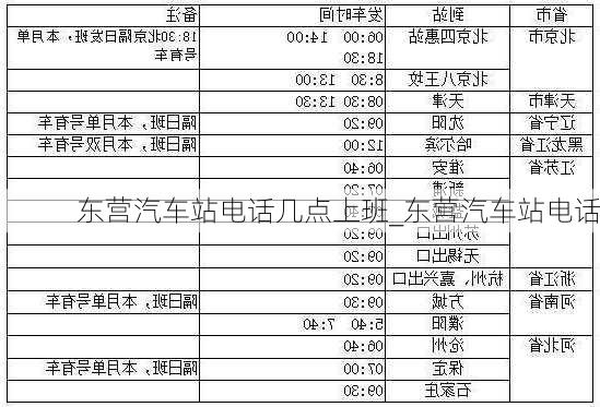 东营汽车站电话几点上班_东营汽车站电话