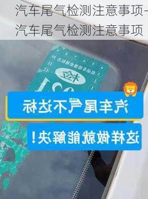 汽车尾气检测注意事项-汽车尾气检测注意事项