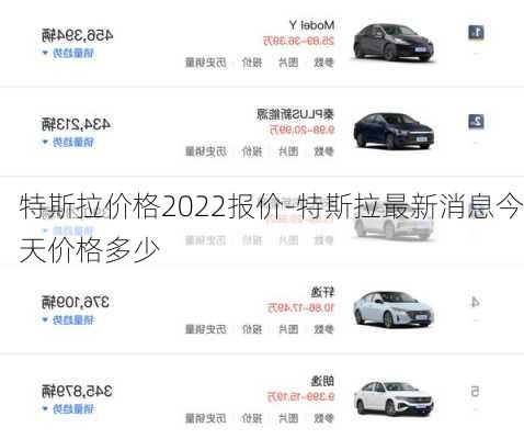 特斯拉价格2022报价-特斯拉最新消息今天价格多少