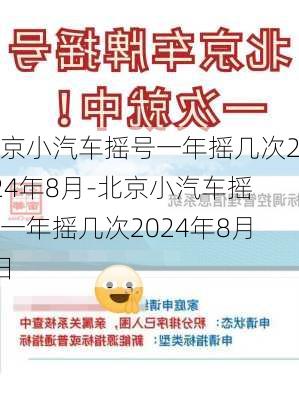 北京小汽车摇号一年摇几次2024年8月-北京小汽车摇号一年摇几次2024年8月9日