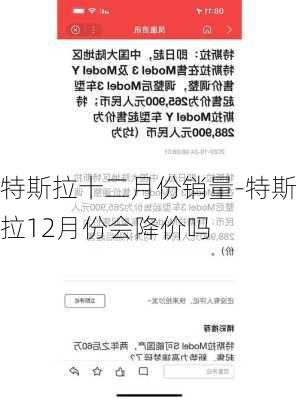 特斯拉十二月份销量-特斯拉12月份会降价吗