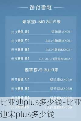 比亚迪plus多少钱-比亚迪宋plus多少钱