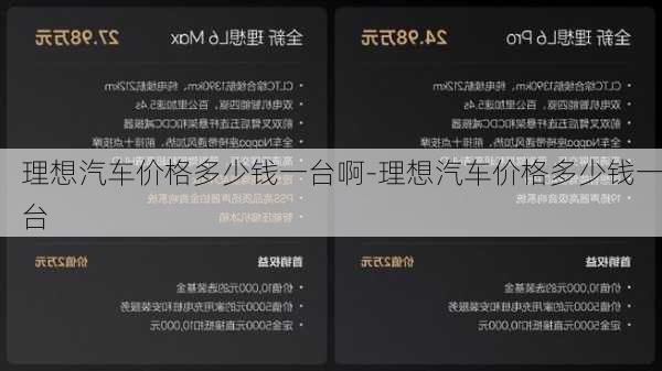理想汽车价格多少钱一台啊-理想汽车价格多少钱一台