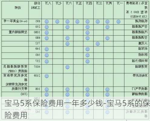 宝马5系保险费用一年多少钱-宝马5系的保险费用