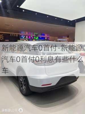 新能源汽车0首付-新能源汽车0首付0利息有些什么车