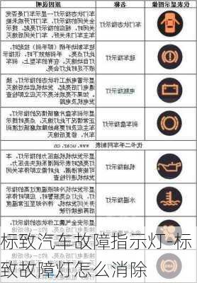 标致汽车故障指示灯-标致故障灯怎么消除