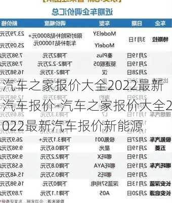 汽车之家报价大全2022最新汽车报价-汽车之家报价大全2022最新汽车报价新能源