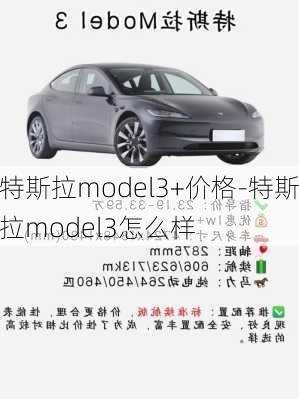 特斯拉model3+价格-特斯拉model3怎么样