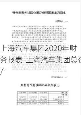 上海汽车集团2020年财务报表-上海汽车集团总资产