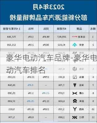 豪华电动汽车品牌-豪华电动汽车排名