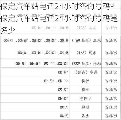 保定汽车站电话24小时咨询号码-保定汽车站电话24小时咨询号码是多少