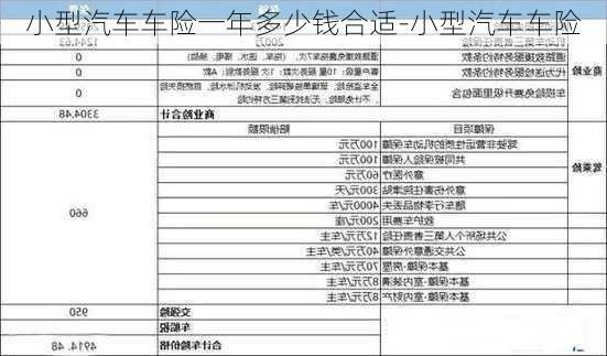 小型汽车车险一年多少钱合适-小型汽车车险