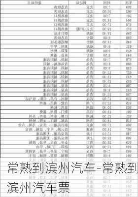 常熟到滨州汽车-常熟到滨州汽车票