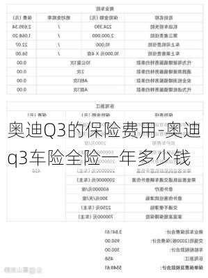 奥迪Q3的保险费用-奥迪q3车险全险一年多少钱