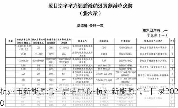 杭州市新能源汽车展销中心-杭州新能源汽车目录2020